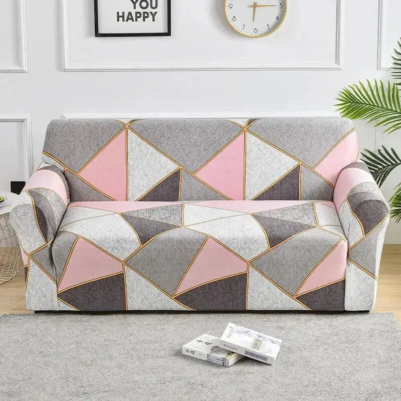 1pc Flower Printed Elastic Sofa Cover Antidirty Spandex Sofa Cover Furniture Protector for Bedroom Office Living Room