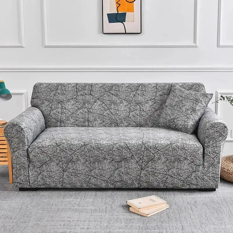 1pc Flower Printed Elastic Sofa Cover Antidirty Spandex Sofa Cover Furniture Protector for Bedroom Office Living Room