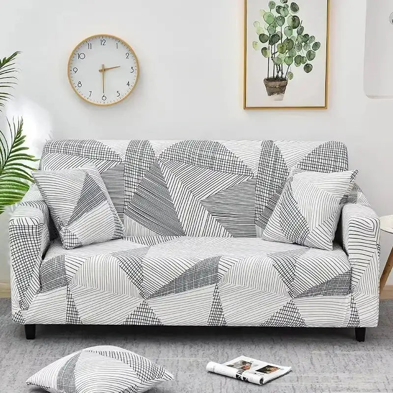 1pc Flower Printed Elastic Sofa Cover Antidirty Spandex Sofa Cover Furniture Protector for Bedroom Office Living Room