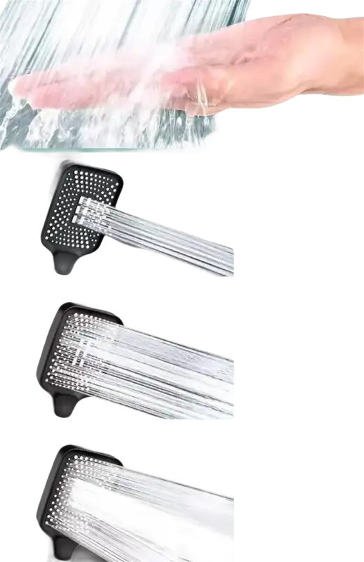 Shower head with multiple spray modes.