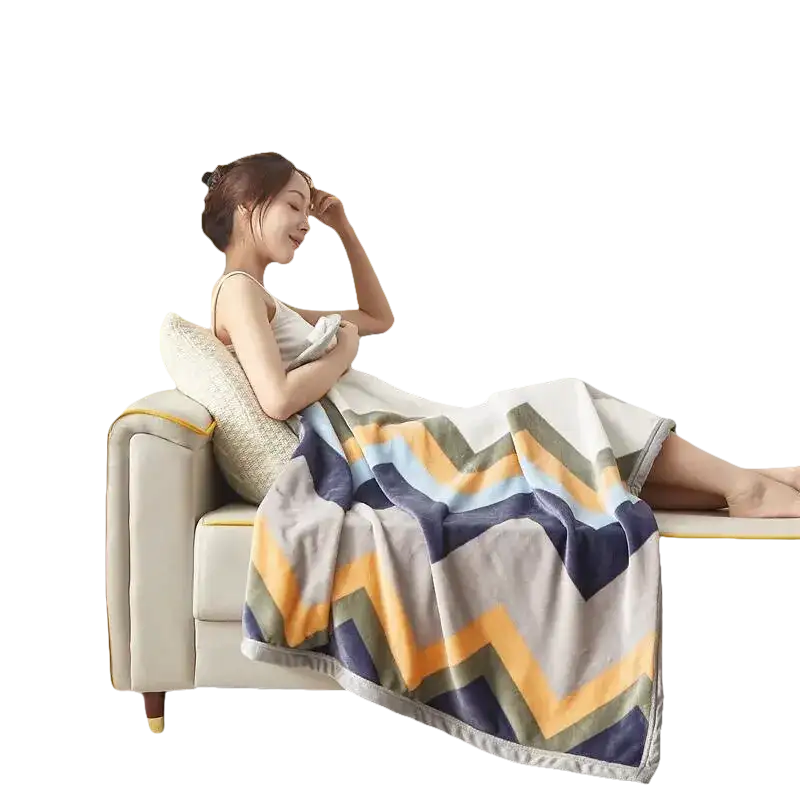 Zigzag patterned blanket.