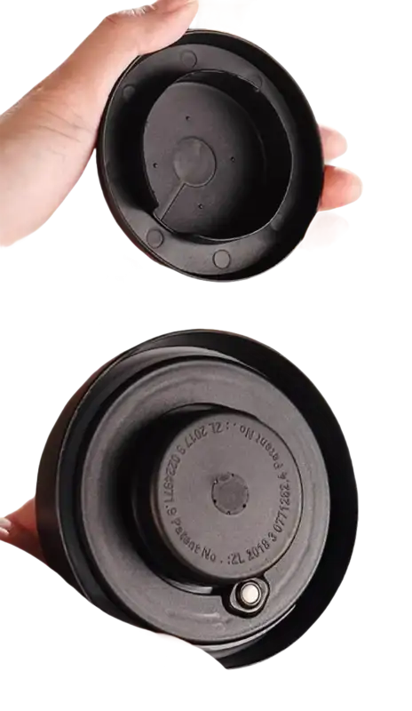 Black plastic lid interior.