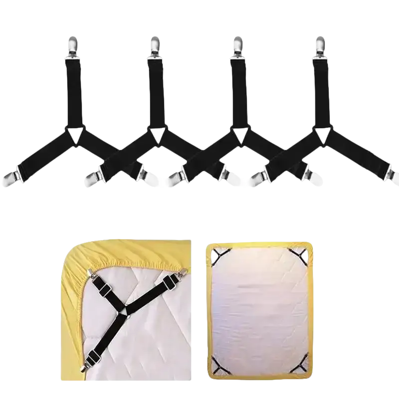 Trendy Bedmate Adjustable Sheet and Quilt Holder Clips for secure bedding essentials