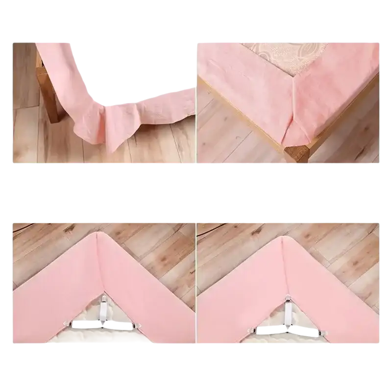 Bed sheet installation guide with Funky Bedmate adjustable sheet and trendy quilt holder clips