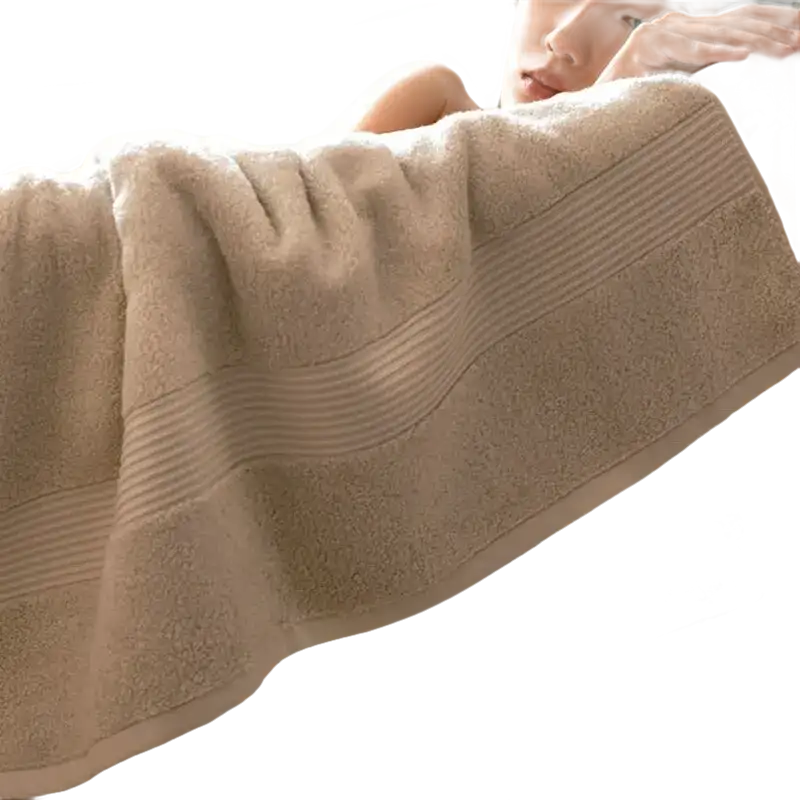 Beige trendy softabsorb cotton face towel for your cotton towel bathroom setup