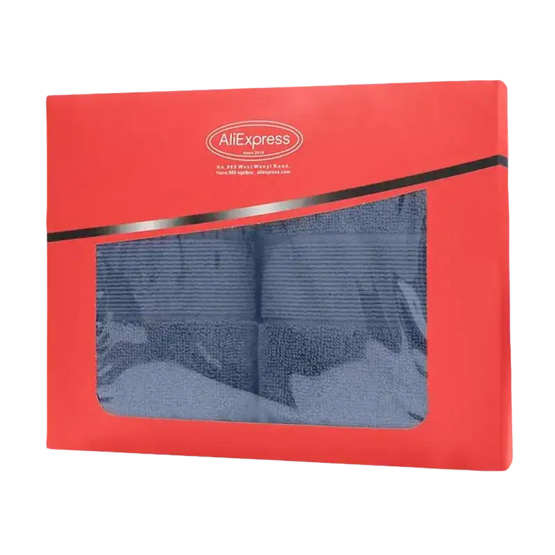 Red box with blue softabsorb cotton face towels for your cotton towel bathroom