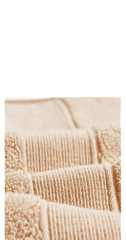 Close-up of trendy textured beige softabsorb cotton face for your Cotton Towel Bathroom