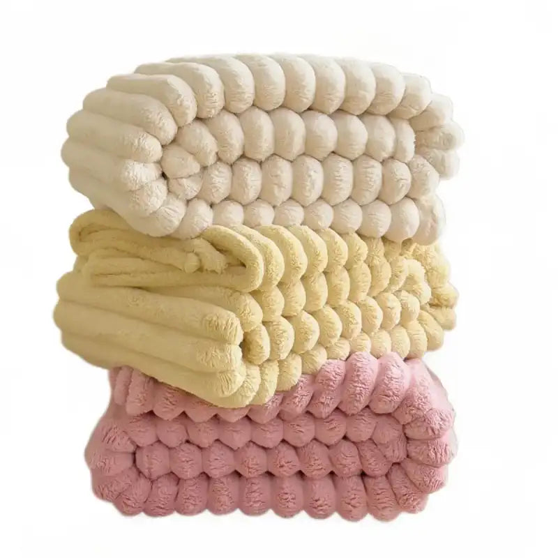 New Artificial Rabbit Plush Autumn Warm Blankets for Beds Soft Coral Fleece Sofa Throw Blanket Comfortable Thicken Bed