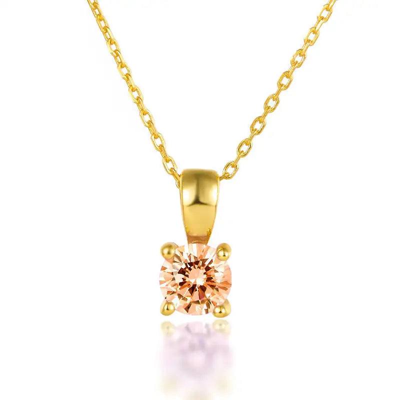 December Birthstone Silver Necklace for Seniors - November Fragrance