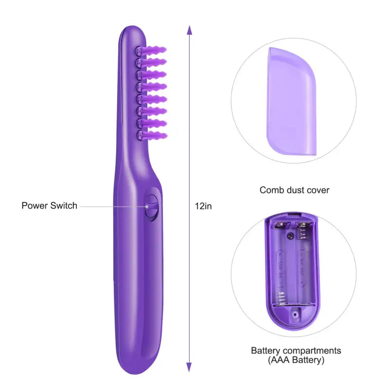 GlowBrush: Electric Scalp & Essential Oil Massager - Purple
