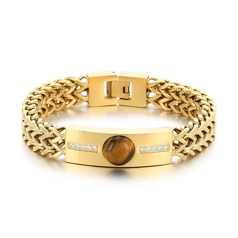 Tigereye Titan Men’s Curved Bracelet