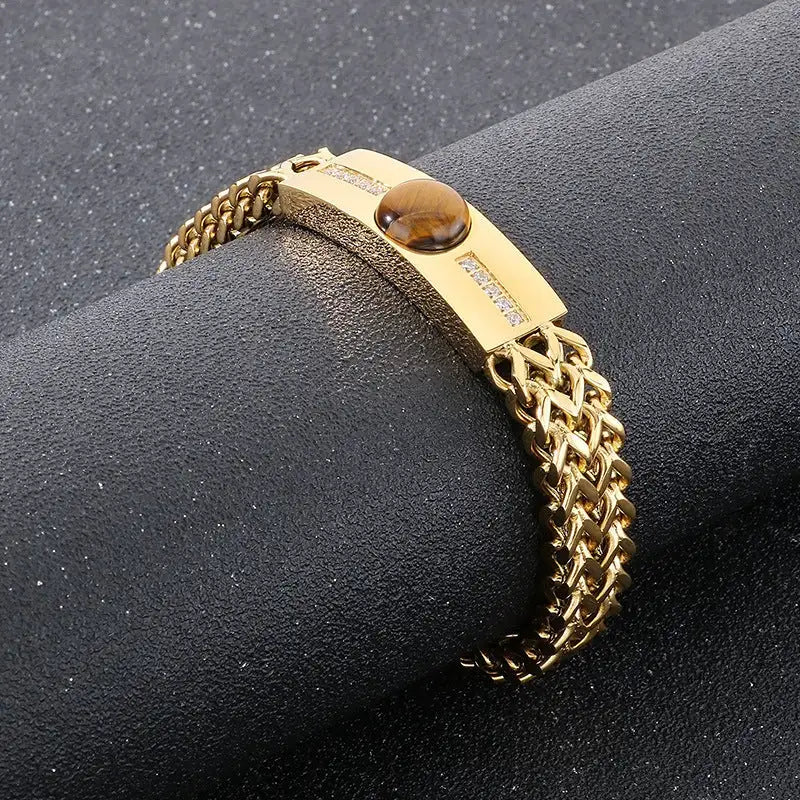 Tigereye Titan Men’s Curved Bracelet