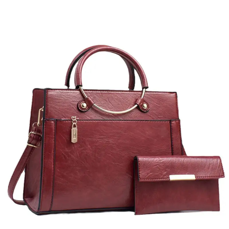 Chic Duo: Women’s Large Capacity Handbag Set
