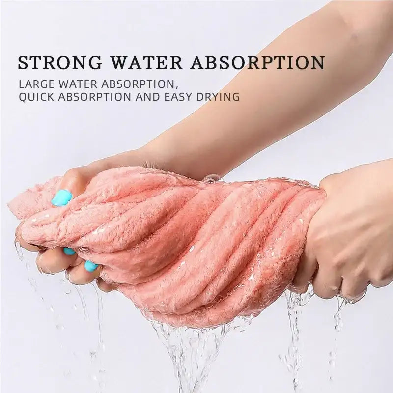 Microfiber Hair Towel Wrap for Women Shower Spa Head Wrap Hair Drying Hat Turban Microfiber Terry Dry Absorbent Quick