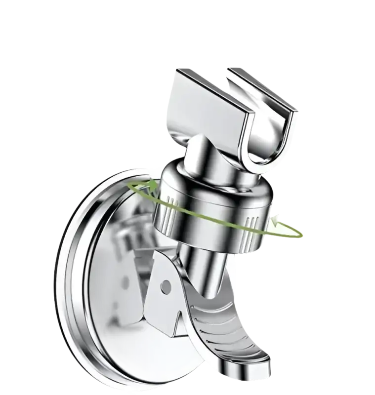 Adjustable shower rack with vacuum suction cup for a trendy bathroom upgrade