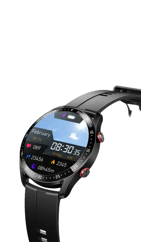 Black smart watch.