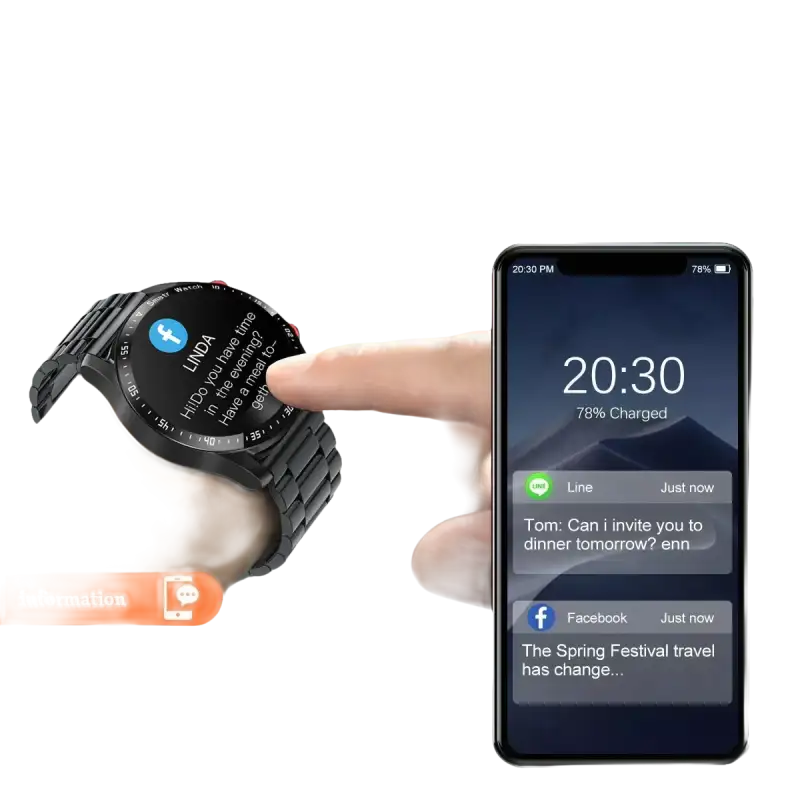 Smartwatch with notification display.