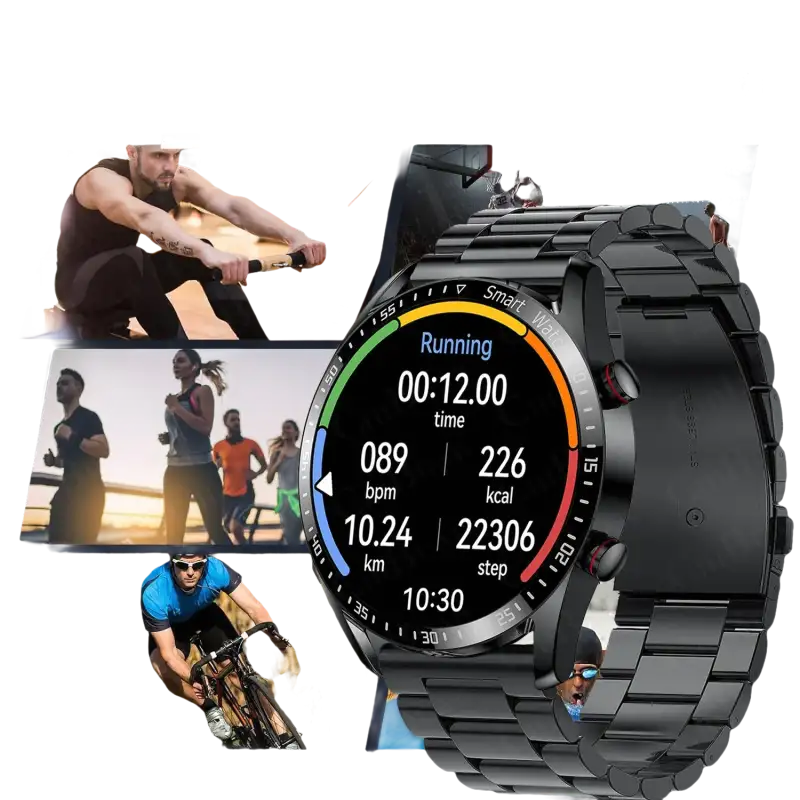 Black multi-sport smartwatch.