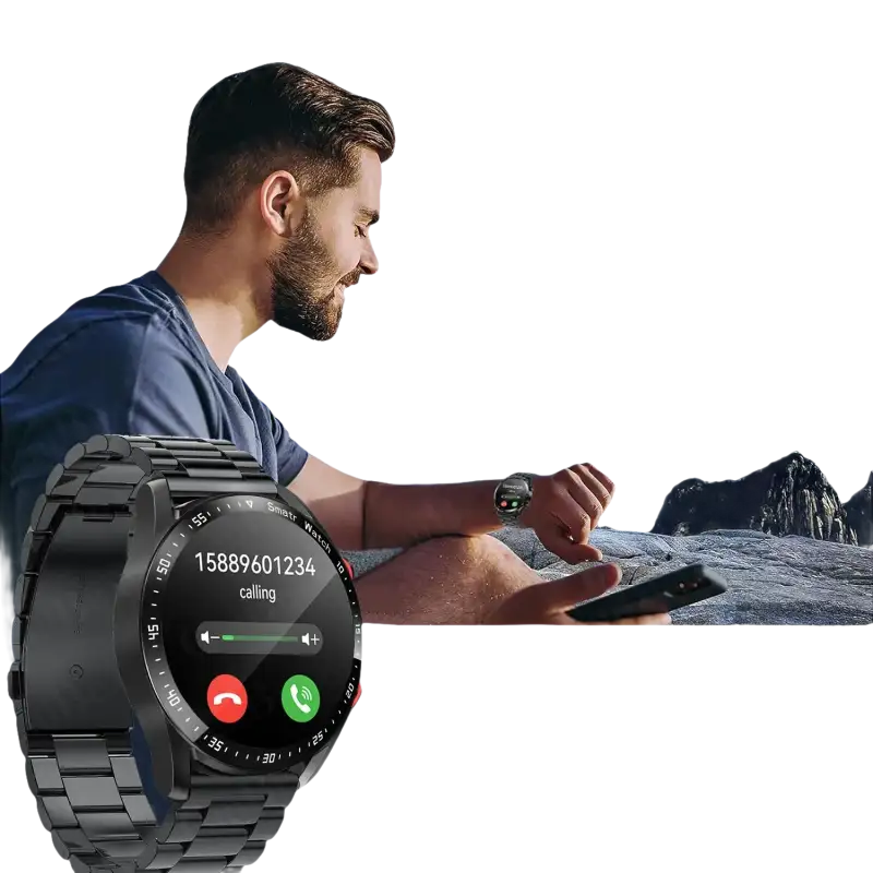 Smartwatch with calling and phonebook features.