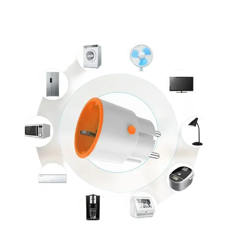 Smart plug with surrounding appliances.