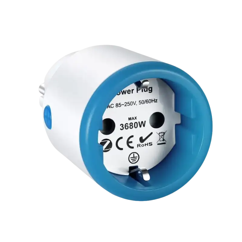 White and blue power plug.