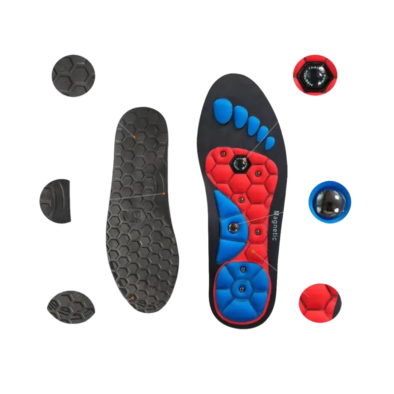 Magnetic massage insoles.
