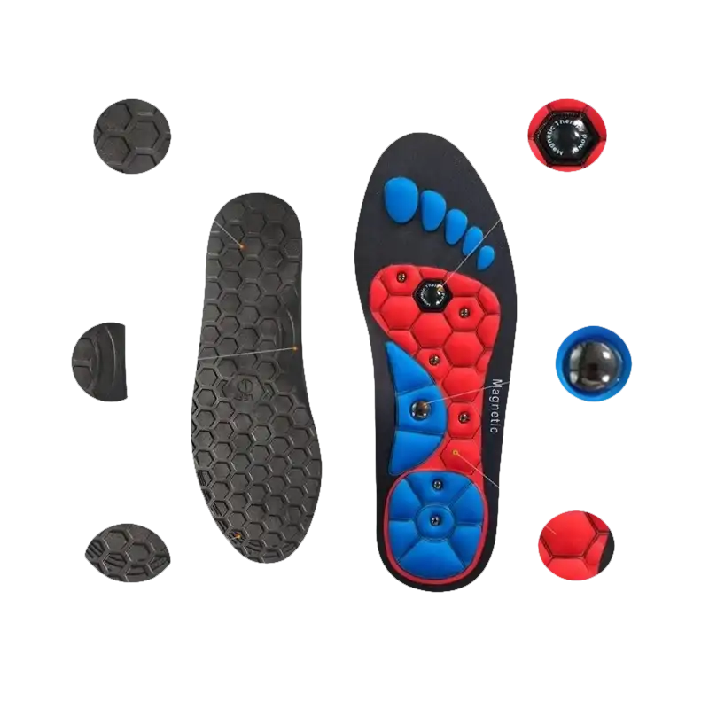 Magnetic massage shoe insoles.