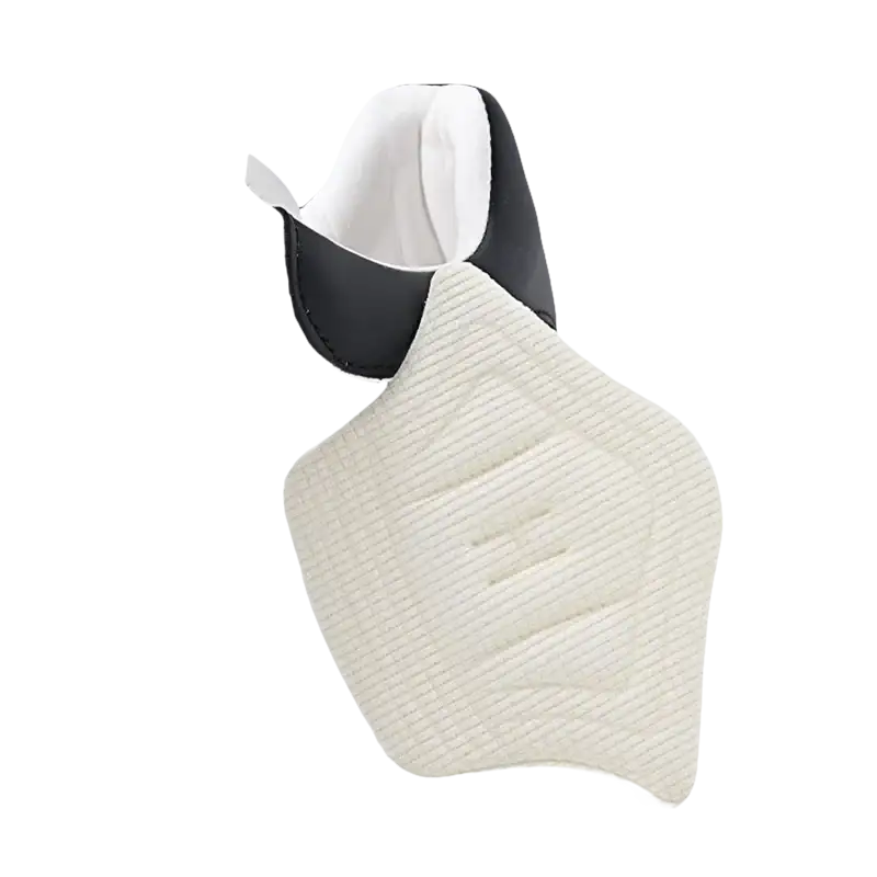 White shoe heel cushion.