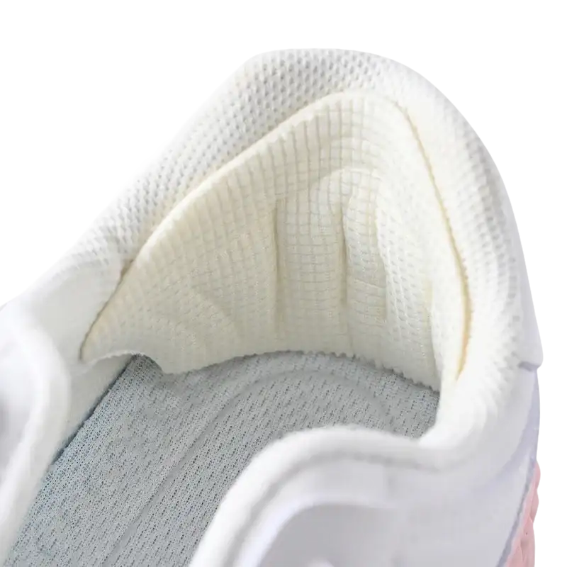 White athletic shoe interior.