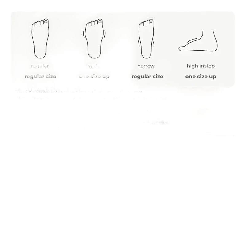Shoe size chart.