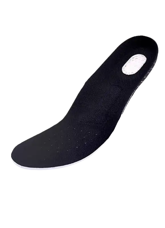 Black insole with white trim.