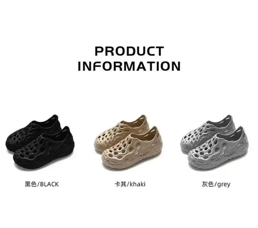 Hole Shoes Men’s Summer Outdoor Wear Platform Non-slip Eva Deodorant Breathable Sandals Beach Trend Slippers Men