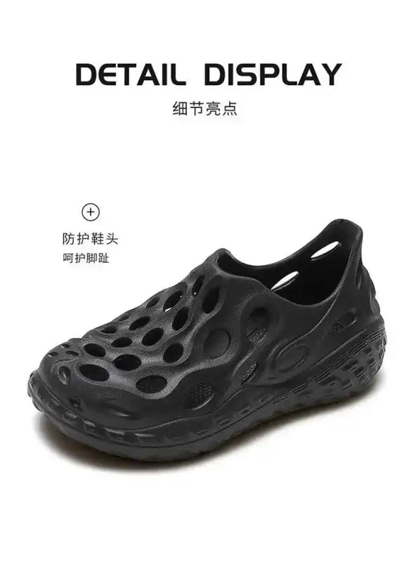 Hole Shoes Men’s Summer Outdoor Wear Platform Non-slip Eva Deodorant Breathable Sandals Beach Trend Slippers Men