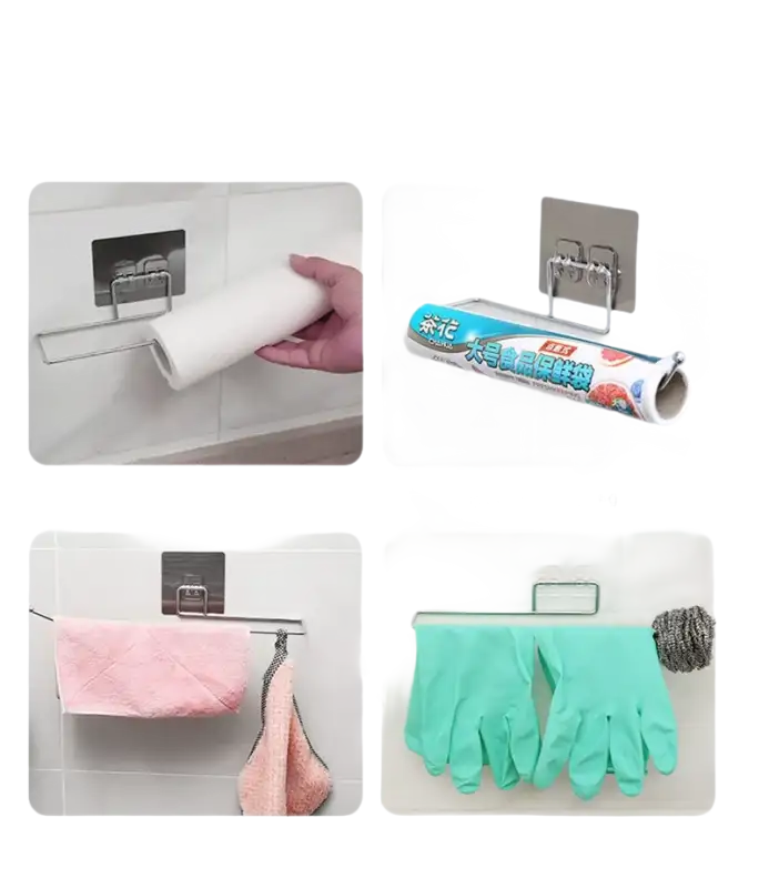 Multi-functional storage rack for Homerack toilet with hanging toilet paper and paper holder roll