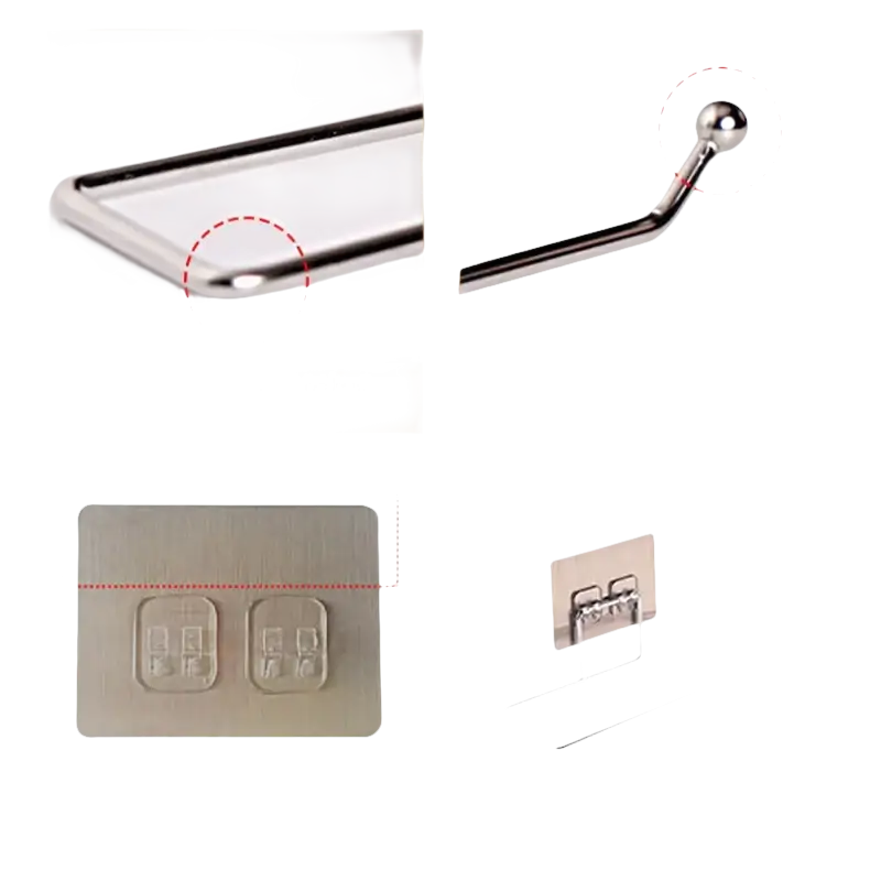 Homerack Toilet towel rack with adhesive mount for hanging toilet paper, trendy design
