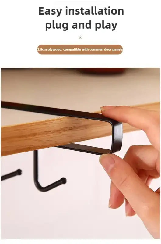 1pc wrought iron cabinet with 6 hooks nail free and diamond free easy installation multi scene storage neat storage