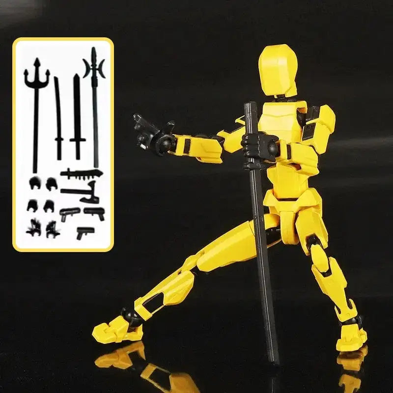 ShapeShift Robot 3D Action Doll - Black And Yellow Movable Joint / Assembled