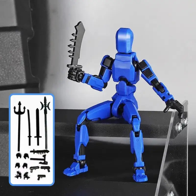 ShapeShift Robot 3D Action Doll - Black And Blue Movable Joint / Assembled