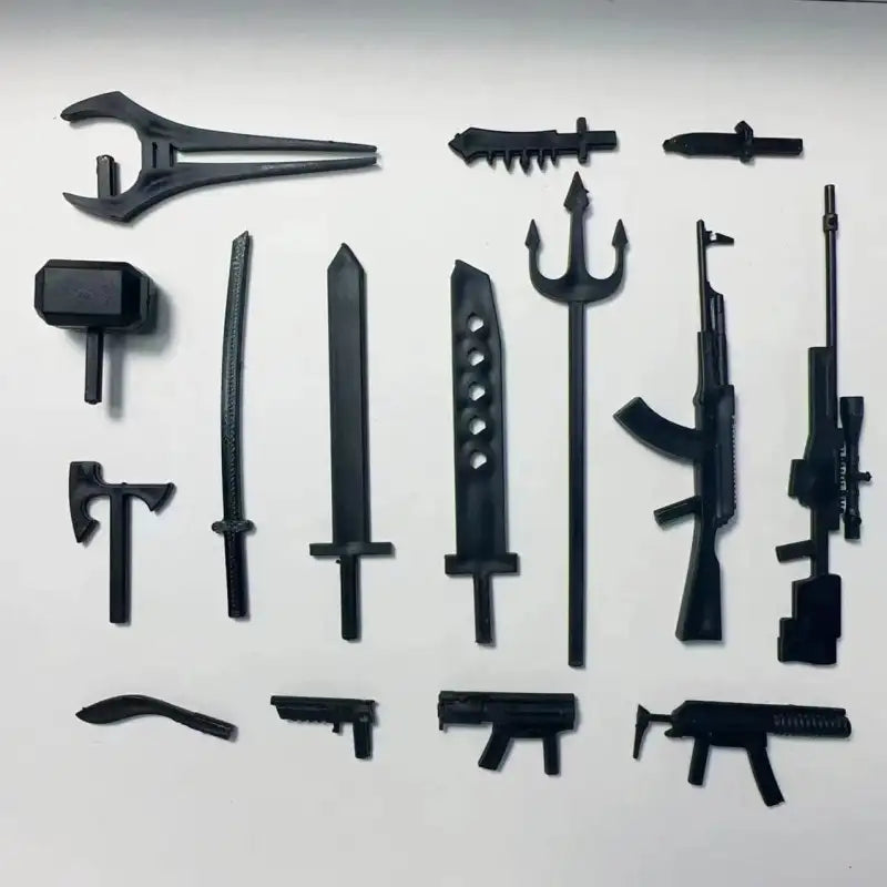 ShapeShift Robot 3D Action Doll - Black 15 Weapons / Assembled