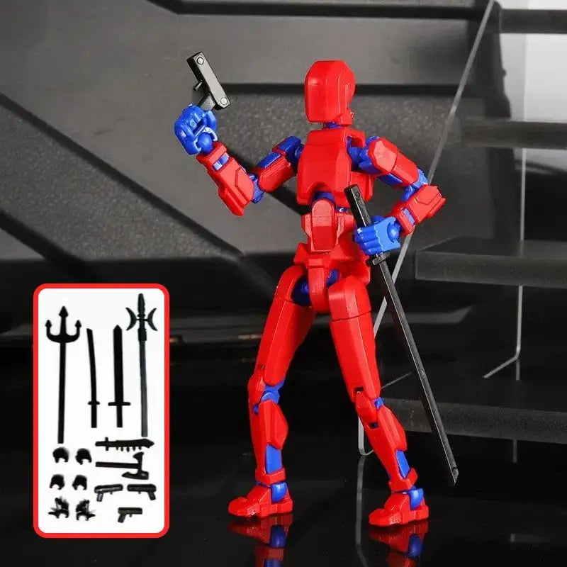 ShapeShift Robot 3D Action Doll - Blue And Red Movable Joint / Assembled