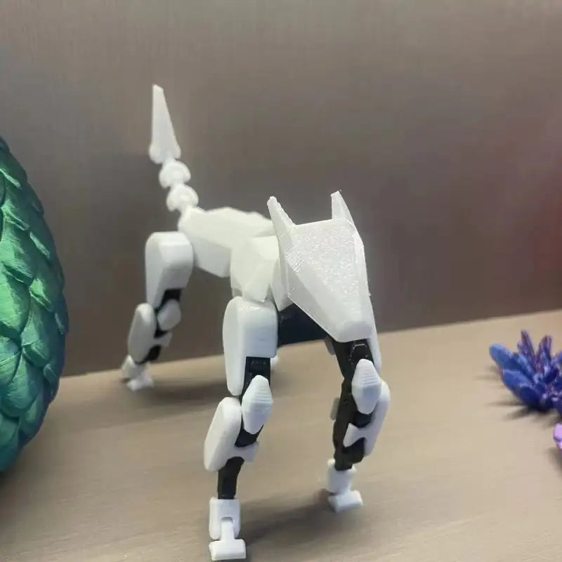 ShapeShift Robot 3D Action Doll - White And Black Police Dog / Assembled