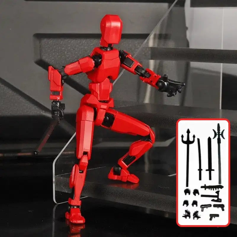 ShapeShift Robot 3D Action Doll - Black And Red Movable Joint / Assembled
