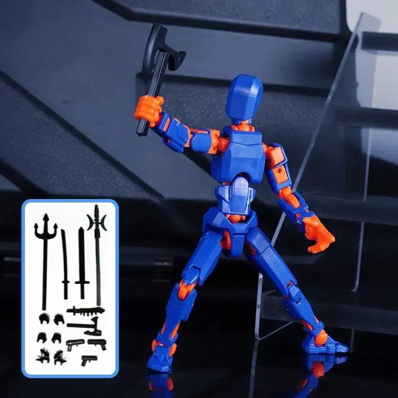 ShapeShift Robot 3D Action Doll - Orange Blue Movable Joint / Assembled