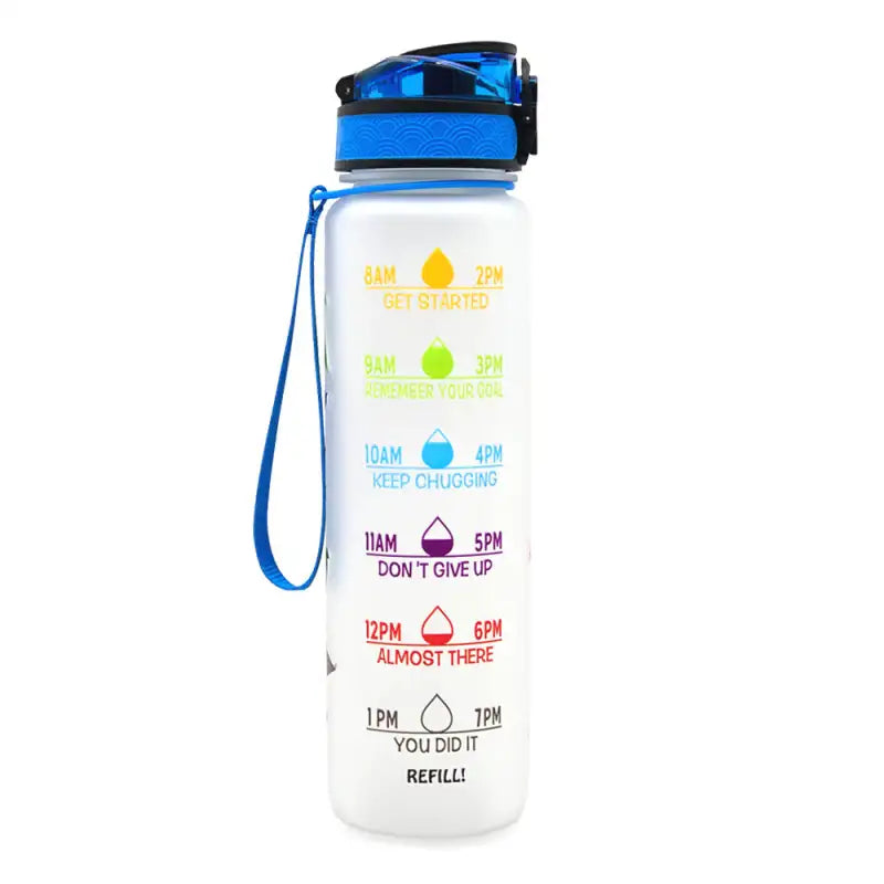 TimeBounce Motivational Water Bottle - Colorful / 1L