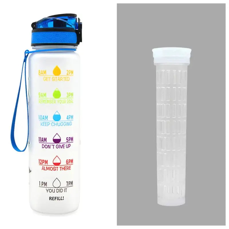TimeBounce Motivational Water Bottle - Colorful set / 1L