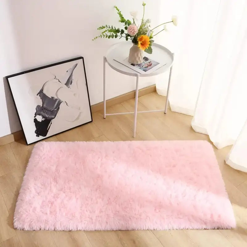 VIKAMA Hygge Haven Carpet High Pile Shag Carpet Non-Slip Cloud Flooring for Scandinavian Bedrooms and Gallery-Level Art
