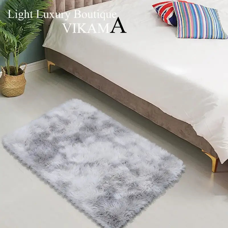 VIKAMA Hygge Haven Carpet High Pile Shag Carpet Non-Slip Cloud Flooring for Scandinavian Bedrooms and Gallery-Level Art