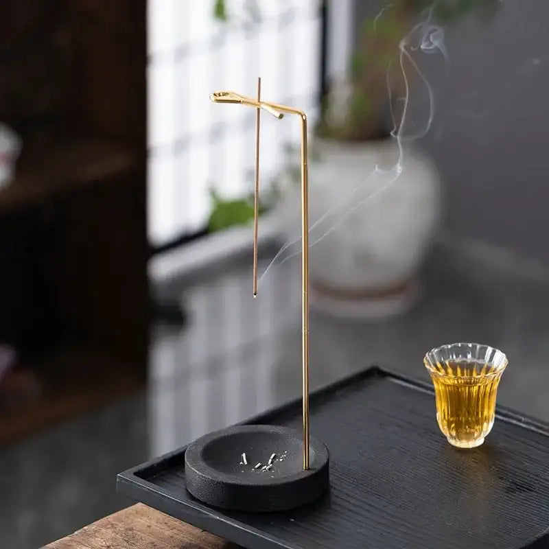 Creative Upside Down Incense Burner Incense Stick Holder Wooden Round Incense Tray Ornament Bedroom Home Yoga