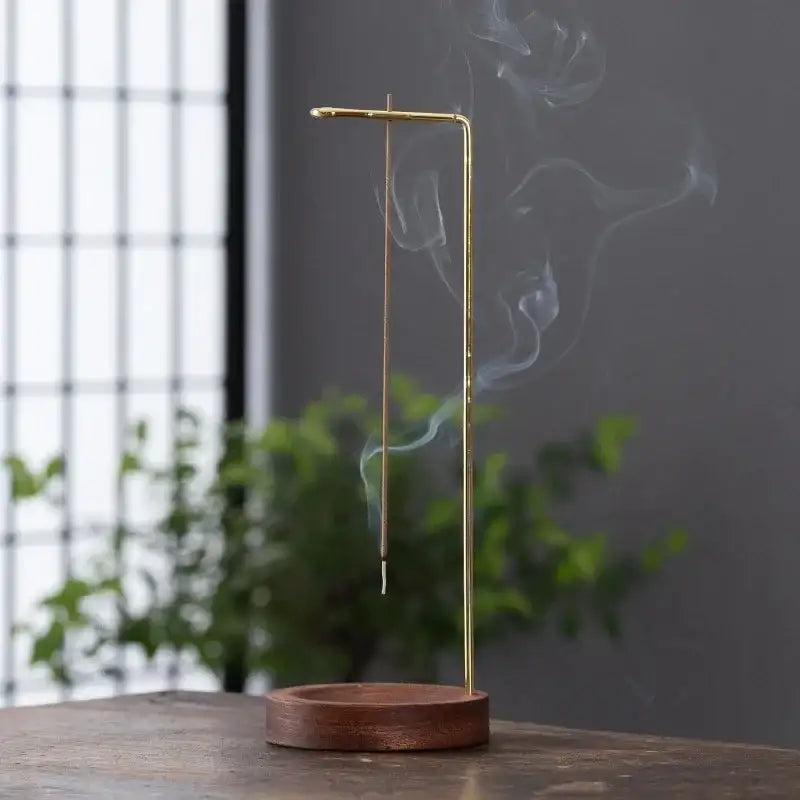 Creative Upside Down Incense Burner Incense Stick Holder Wooden Round Incense Tray Ornament Bedroom Home Yoga