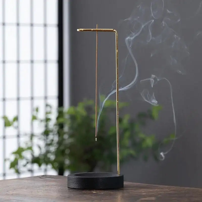 Creative Upside Down Incense Burner Incense Stick Holder Wooden Round Incense Tray Ornament Bedroom Home Yoga